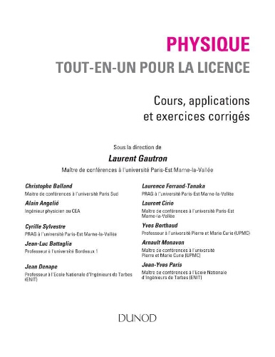Physique: cours, applications et excercices corrigés