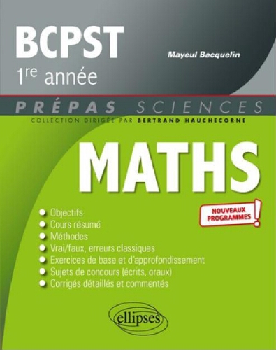 Mathématiques : BCPST 1re année Mathématiques : BCPST 1re année