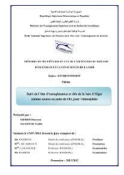 Suivi de l'état d'eutrophisation et rôle de la baie d'Alger comme source ou puits de CO2 pour l'atmosphère