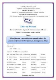 Identification, caractérisation et applications des diatomées fossiles de la région de Mostaganem