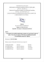 Conception d'un modèle altimétrique continu terre-mer pour la mise en place d'une base de données SIG littoral multidimensionnelle: cas du littoral centre d'Algérie