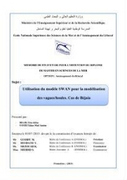 Utilisation du modèle SWAN pour la modélisation des vagues/houles: cas de béjaia