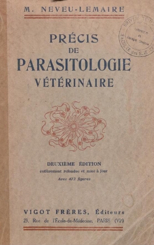 Précis de parasitologie vétérinaire Précis de parasitologie vétérinaire