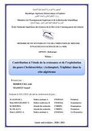 Contribution à l'étude de la croissance et de l'exploitation du genre Chelidonichthys ( Actinopteri, Triglidae) dans la côte Algérienne: