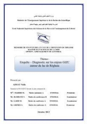 Enquête - diagnostic sur les enjeux GIZC autour du lac de Réghaia