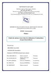 Etude des métaux traces dans les sédiments à l’embouchure métaux traces dans les sédiments à l’embouchure: