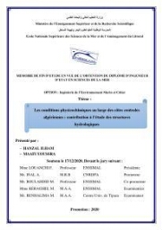 Les conditions physicochimiques au large des côtes centrales algériennes: contribution à l’étude des structures hydrologiques