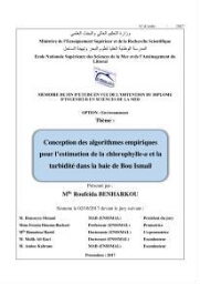 Conception des algorithmes empiriques pour l'estimation de la chlorophylle-a et la turbidité dans la baie de Bou-Ismail:
