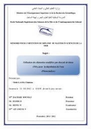 Utilisation des diatomites modifiées par dioxyde de titane (TiO2) pour la dépollution de l'eau (Photocatalyse):