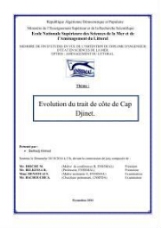 Evolution du trait de côte de Cap Djinet: