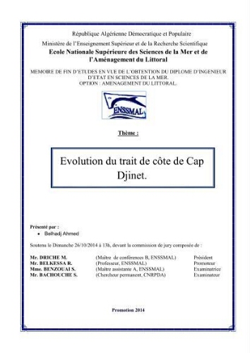 Evolution du trait de côte de Cap Djinet: Evolution du trait de côte de Cap Djinet: